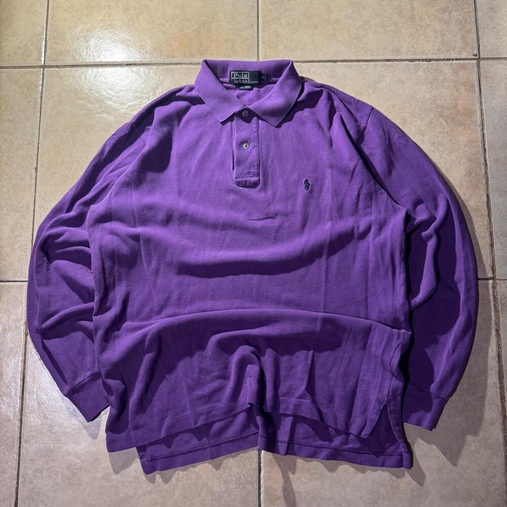 Vintage 90s polo ralph lauren purple polo Size M in mens